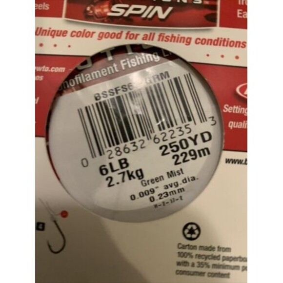 Berkley Solutions Mono-Filament Fishing Line Green Mist 250 Yards - Picture 10 of 12
